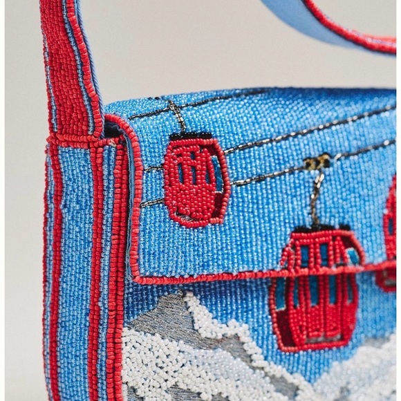 The Fiona Beaded Blue and Red Anthropologie Bag - Picture 3 of 3